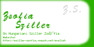 zsofia sziller business card